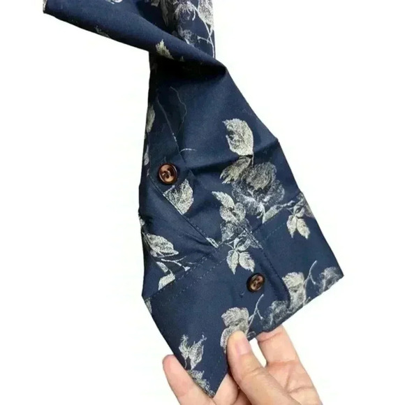 Voiz Homme Long Sleeve Basic Button Down Left Pocket Shirts for Men - Picture 3 of 11